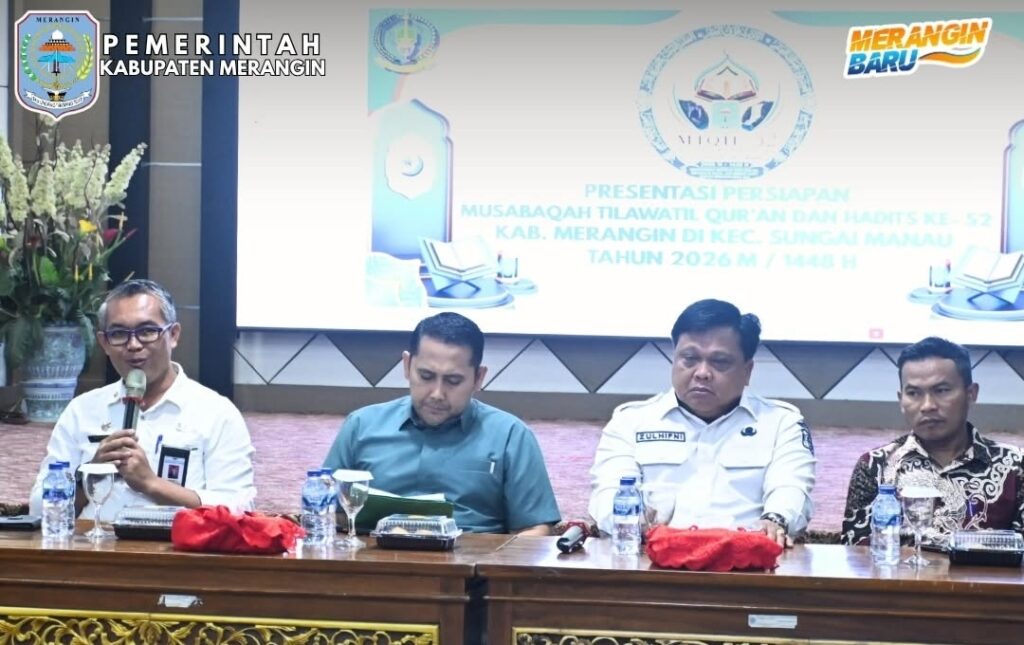 Bupati Merangin M. Syukur targetkan minimal 20 kafilah per kecamatan untuk MTQH ke-52 di Desa Bukit Batu, Sungai Manau. Baca selengkapnya.
